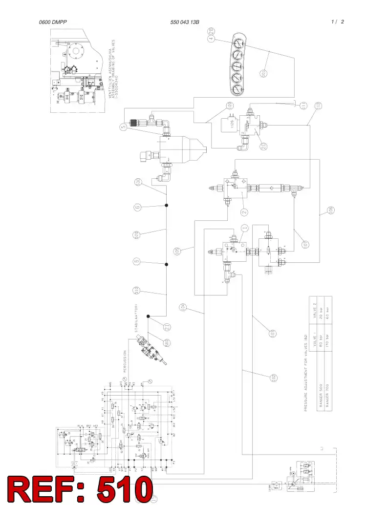 59114229 591 142 29 HYDRAULIC HOSE ASSEMBLY - Sandvik Technical Drawing