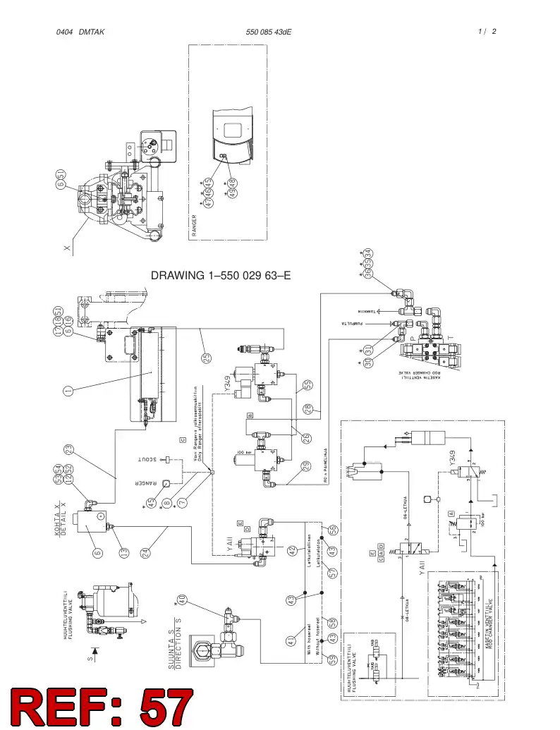 59116249 591 162 49 HOSE ASSY - Sandvik Technical Drawing