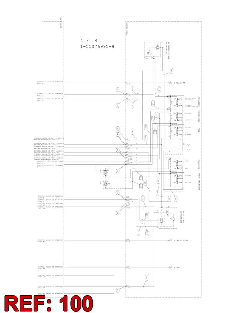 59119019 591 190 19 HYDRAULIC HOSE ASSEMBLY - Sandvik Technical Drawing