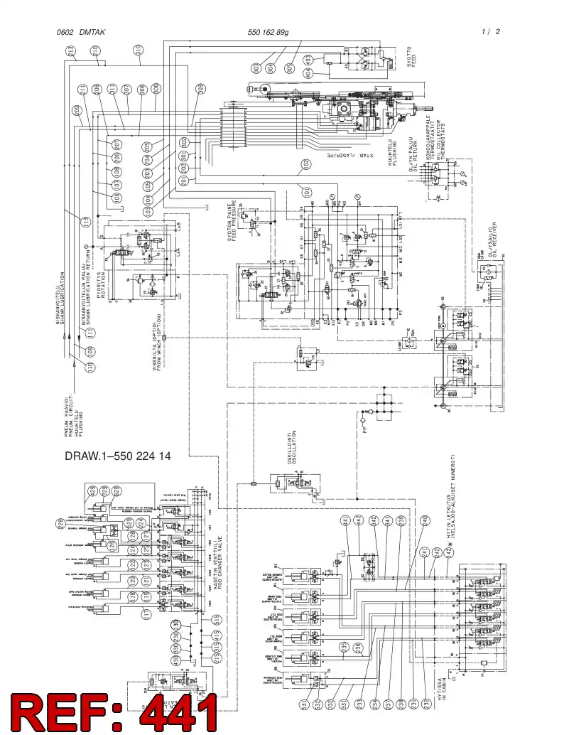 59122779 591 227 79 HYDRAULIC HOSE ASSEMBLY - Sandvik Technical Drawing