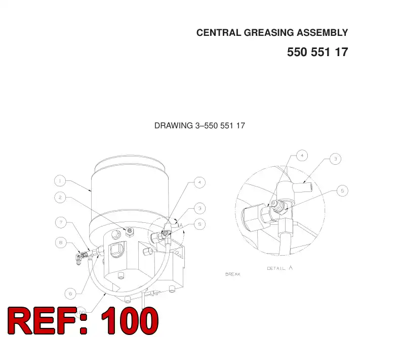 59123789 591 237 89 HOSE ASSY - Sandvik Technical Drawing