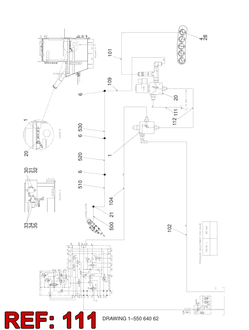 59127699 591 276 99 HYDRAULIC HOSE ASSEMBLY - Sandvik Technical Drawing