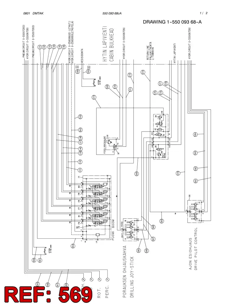 59130529 591 305 29 HOSE ASSY - Sandvik Technical Drawing