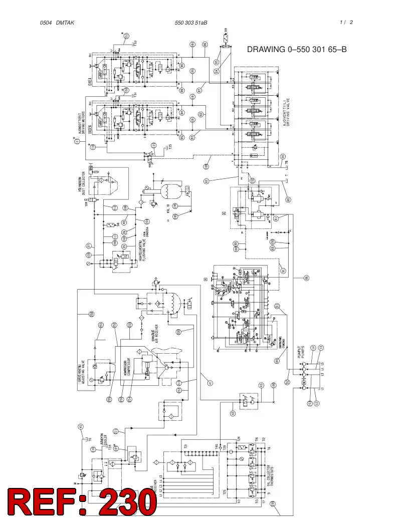 59133559 591 335 59 HYDRAULIC HOSE ASSEMBLY - Sandvik Technical Drawing