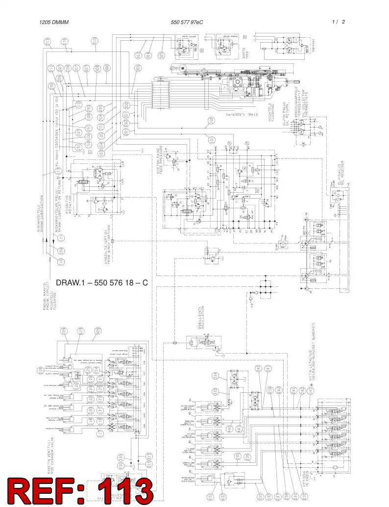 59138479 591 384 79 HYDRAULIC HOSE ASSEMBLY - Sandvik Technical Drawing