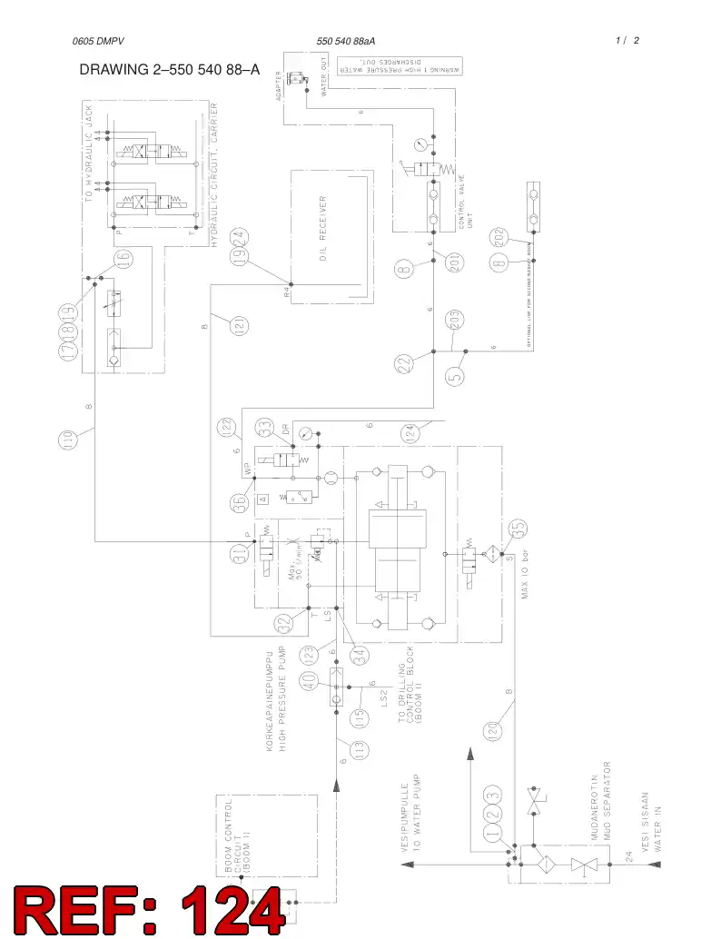 59139359 591 393 59 HOSE ASSY - Sandvik Technical Drawing