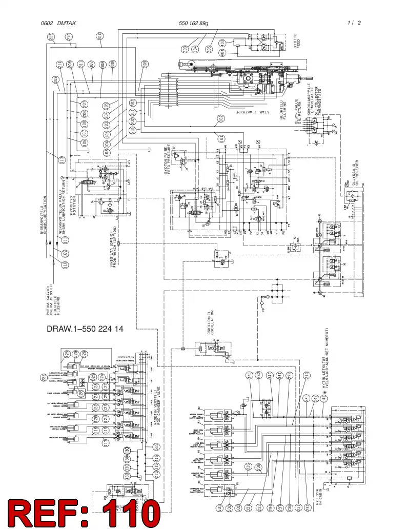 59142859 591 428 59 HYDRAULIC HOSE ASSEMBLY - Sandvik Technical Drawing
