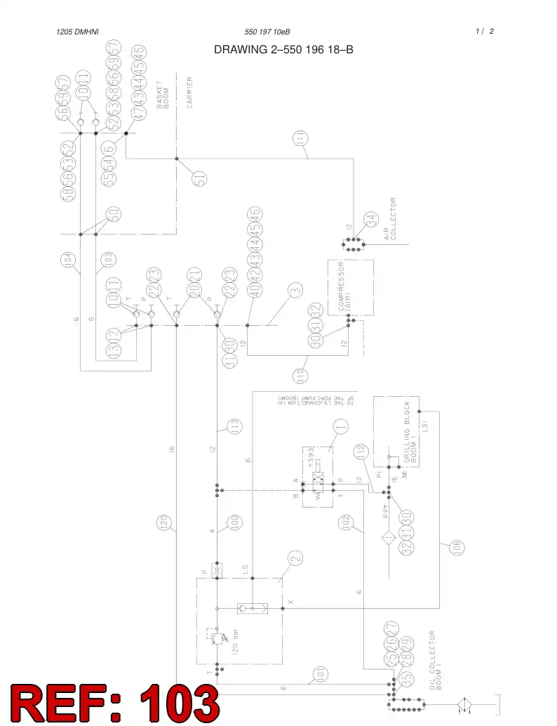 59151469 591 514 69 HYDRAULIC HOSE ASSEMBLY - Sandvik Technical Drawing