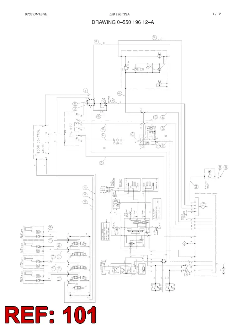 59159309 591 593 09 HOSE ASSY - Sandvik Technical Drawing