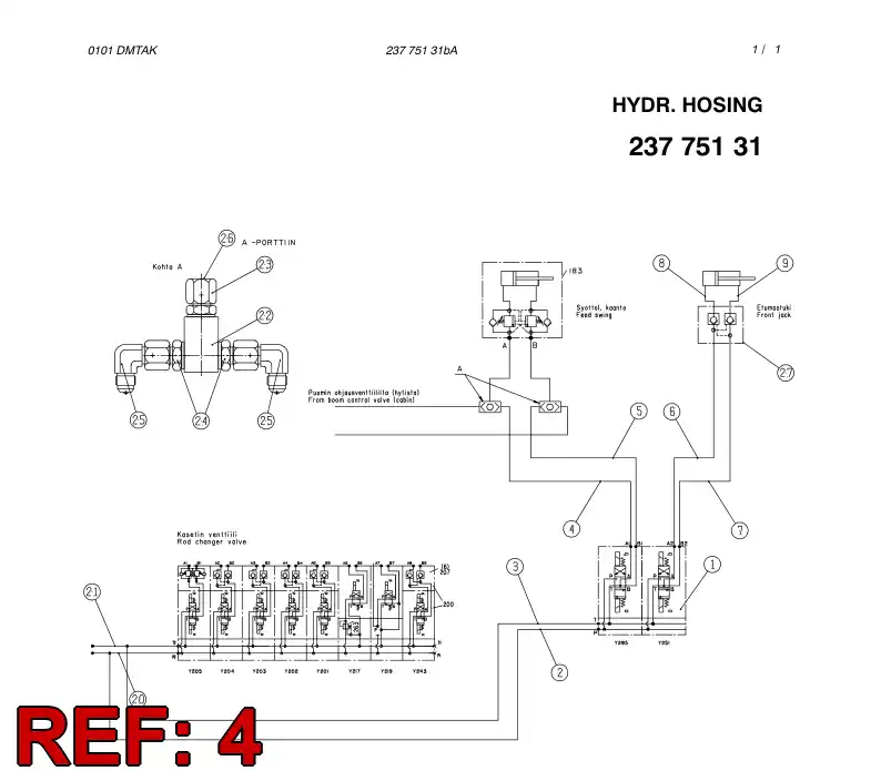 59171709 591 717 09 HOSE ASSY - Sandvik Technical Drawing