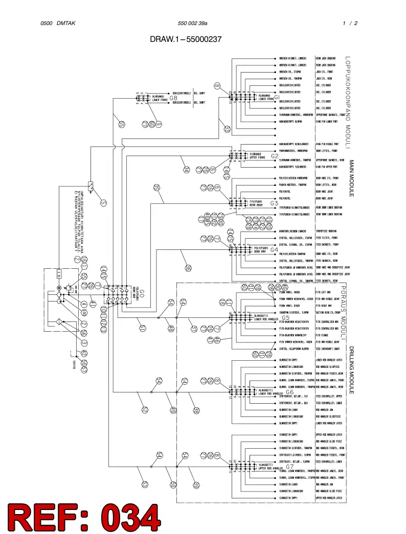 59179557 591 795 57 GREASING HOSE - Sandvik Technical Drawing