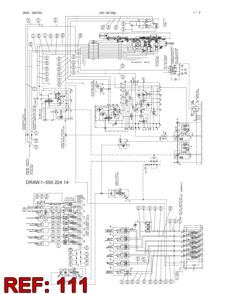 59180584 591 805 84 HYDRAULIC HOSE ASSEMBLY - Sandvik Technical Drawing