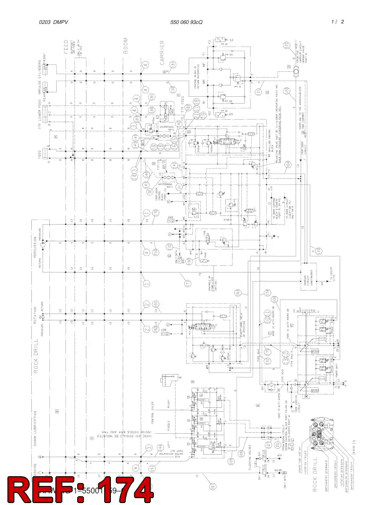 59180987 591 809 87 HYDR.HOSE ASSEMBLY - Sandvik Technical Drawing