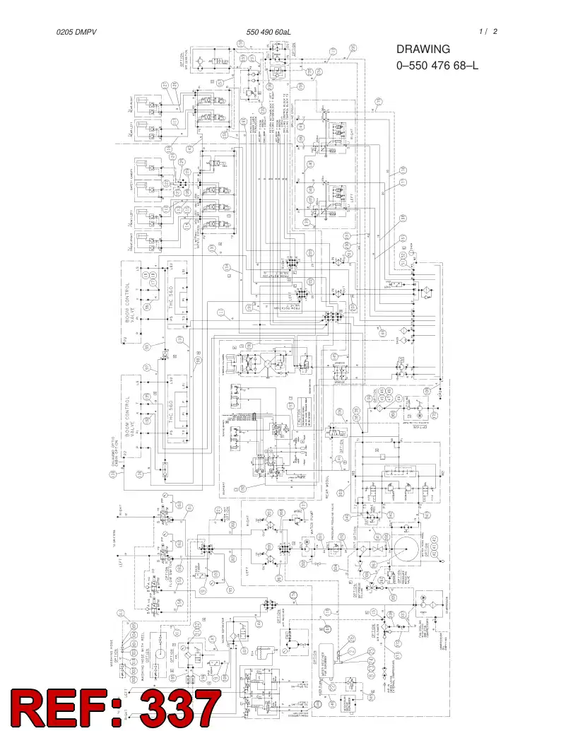 59182287 591 822 87 HYDRAULIC HOSE ASSEMBLY - Sandvik Technical Drawing