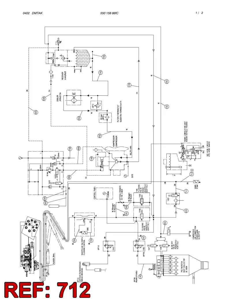 59183652 591 836 52 HOSE ASSY - Sandvik Technical Drawing