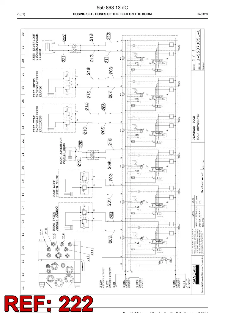 59183743 591 837 43 HOSE ASSY - Sandvik Technical Drawing