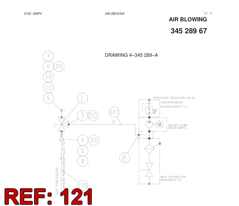 59183912 591 839 12 HOSE ASSY - Sandvik Technical Drawing