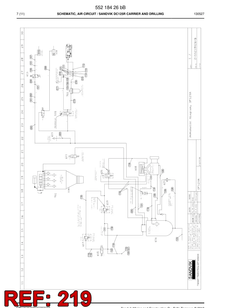 59184484 591 844 84 HOSE ASSY - Sandvik Technical Drawing