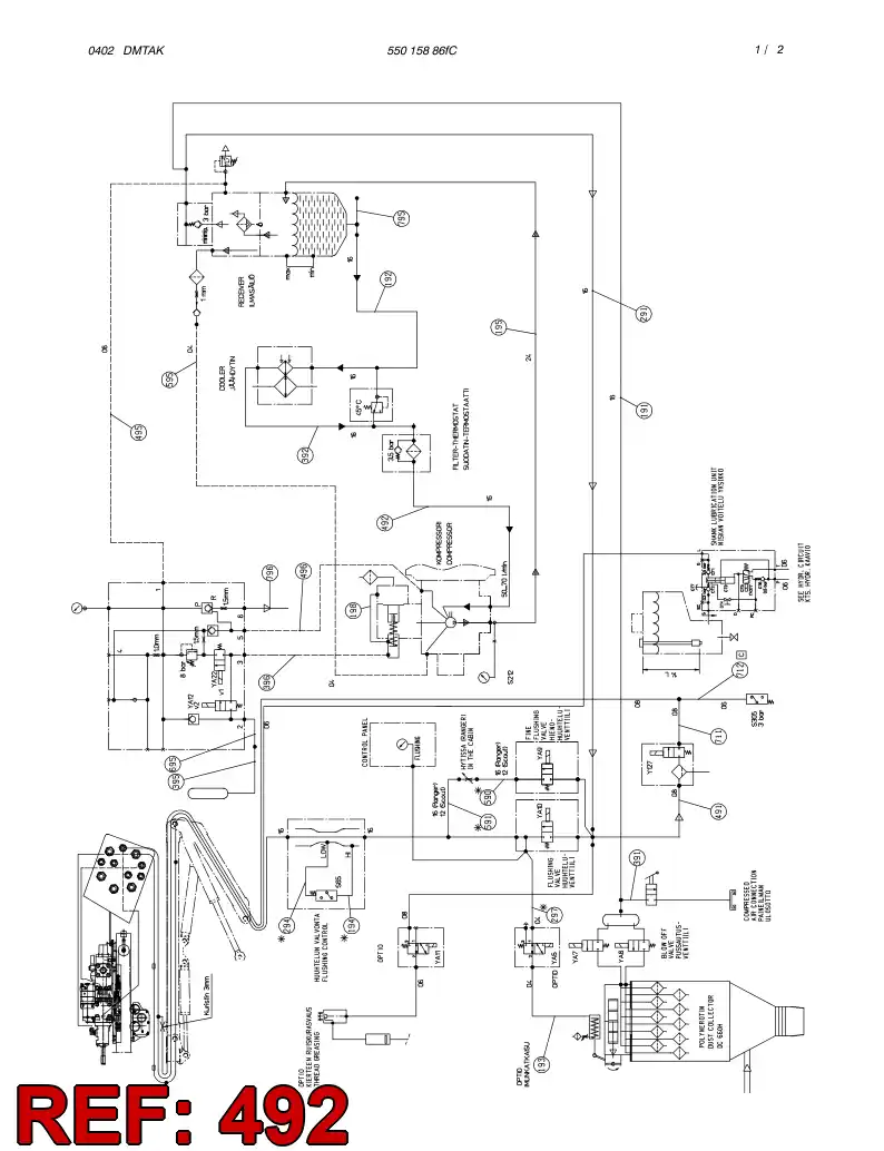 59184952 591 849 52 HOSE ASSY - Sandvik Technical Drawing