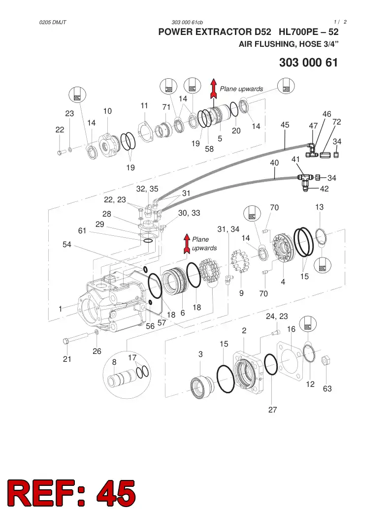 59185160 591 851 60 HOSE ASSY - Sandvik Technical Drawing