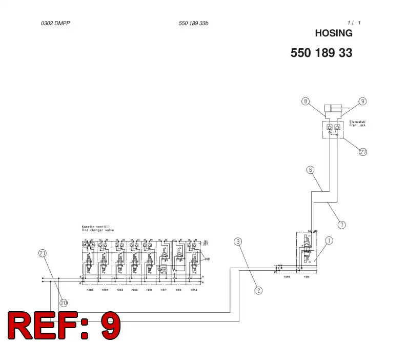 59185589 591 855 89 HOSE ASSY - Sandvik Technical Drawing