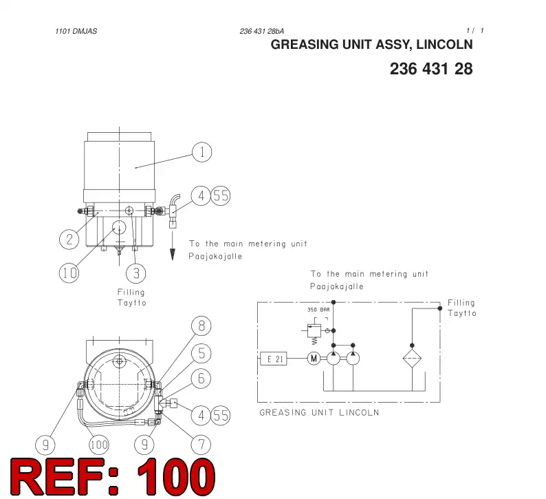 59185888 591 858 88 HOSE ASSY - Sandvik Technical Drawing