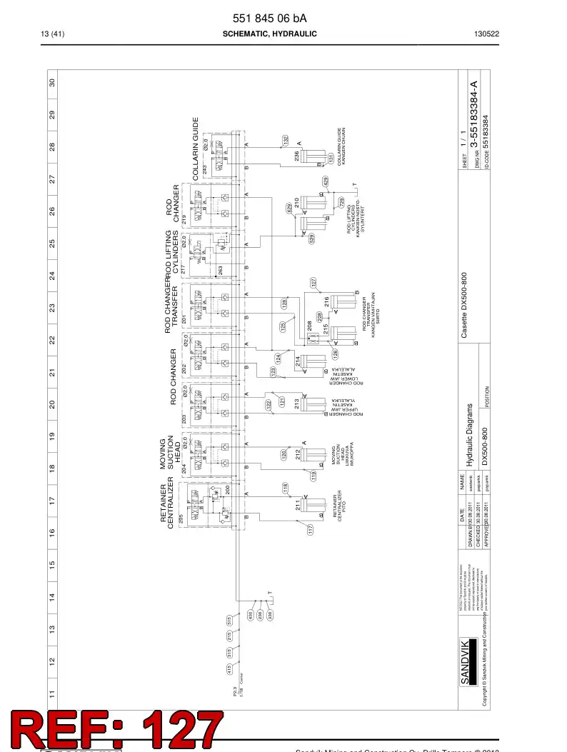 59185940a 591 859 40a HOSE ASSY - Sandvik Technical Drawing