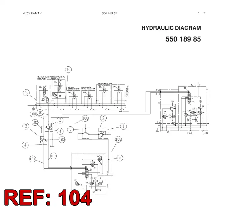59186005 591 860 05 HOSE ASSY - Sandvik Technical Drawing