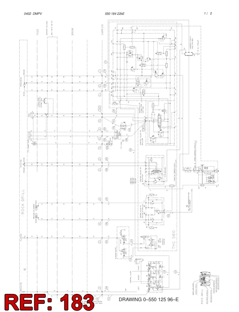 59186018 591 860 18 HOSE ASSY - Sandvik Technical Drawing