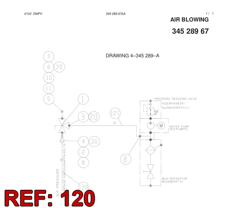 59186239 591 862 39 HOSE ASSY - Sandvik Technical Drawing