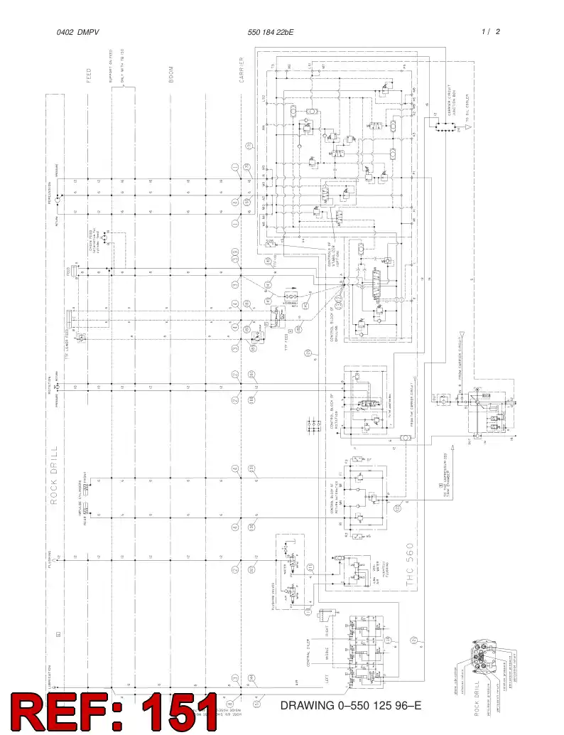 59186265 591 862 65 HOSE ASSY - Sandvik Technical Drawing