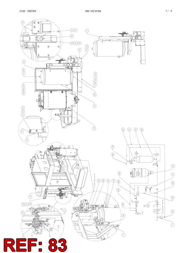 59186941 591 869 41 HOSE ASSY - Sandvik Technical Drawing