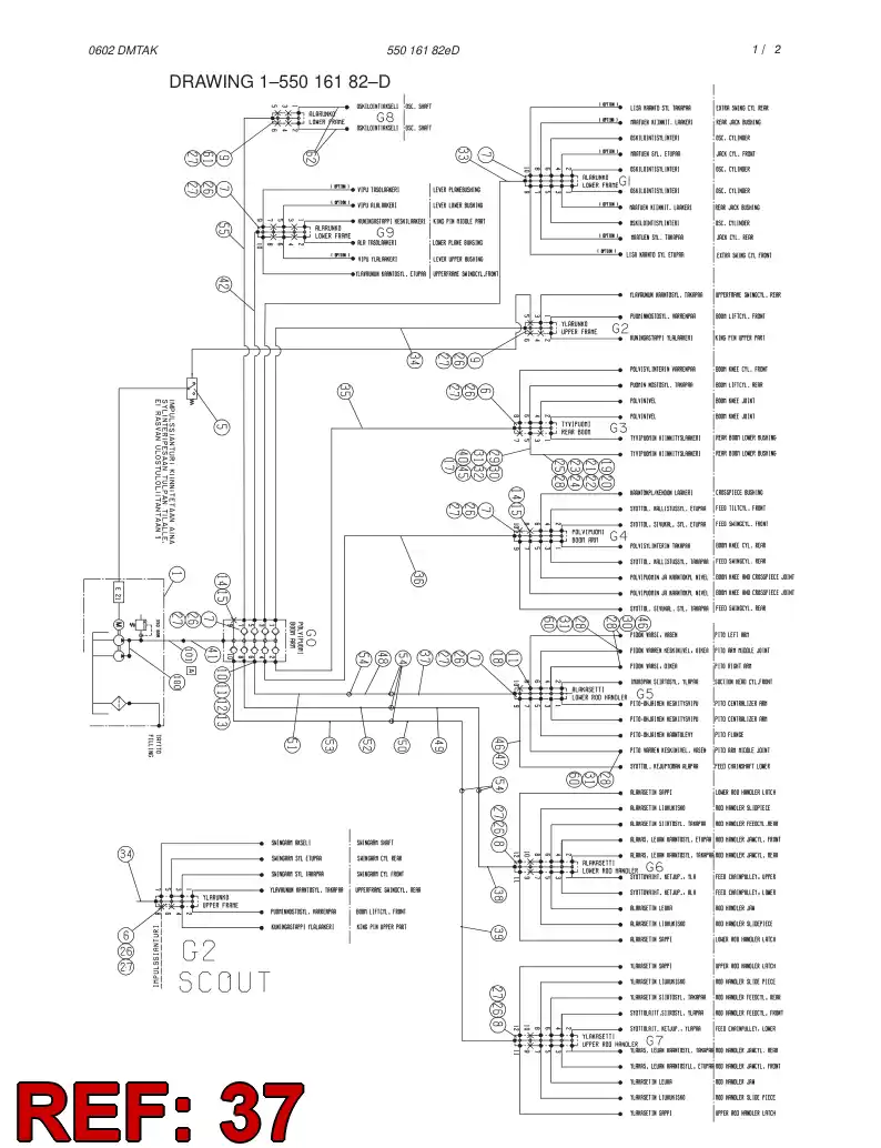 59187981 591 879 81 GREASING HOSE - Sandvik Technical Drawing
