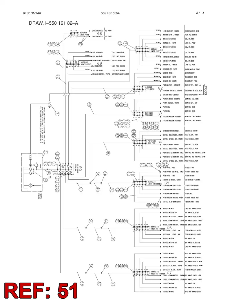 59188683 591 886 83 GREASING HOSE - Sandvik Technical Drawing