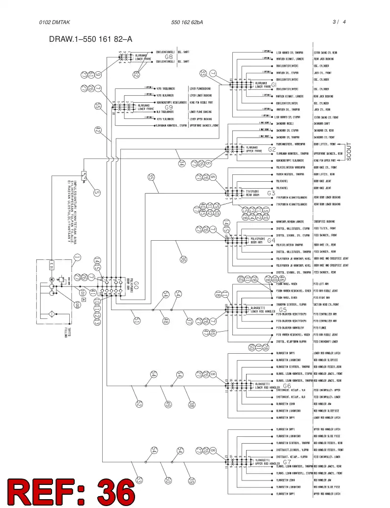 59188709 591 887 09 GREASING HOSE - Sandvik Technical Drawing