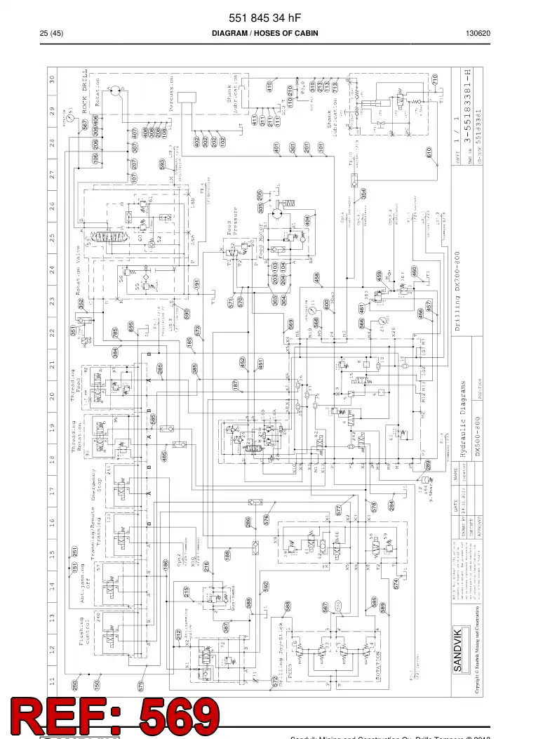 59189190 591 891 90 HOSE ASSY - Sandvik Technical Drawing