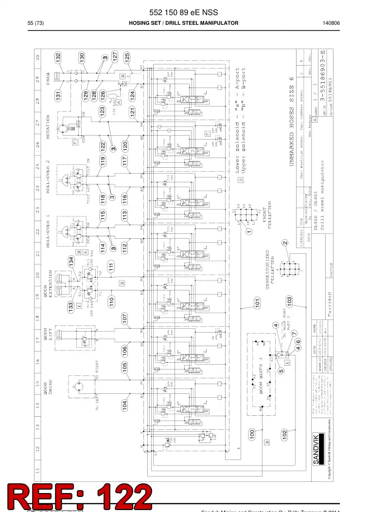 59189333 591 893 33 HOSE ASSY - Sandvik Technical Drawing