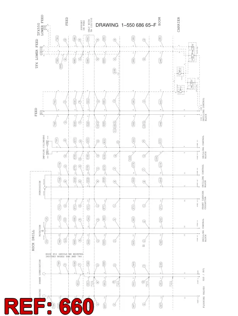 59189996 591 899 96 HYDRAULIC HOSE ASSEMBLY - Sandvik Technical Drawing