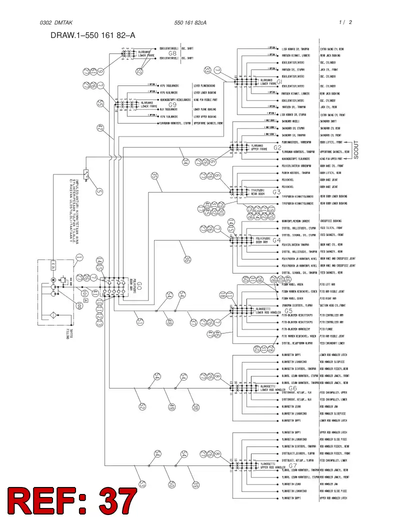 59190100 591 901 00 GREASING HOSE - Sandvik Technical Drawing