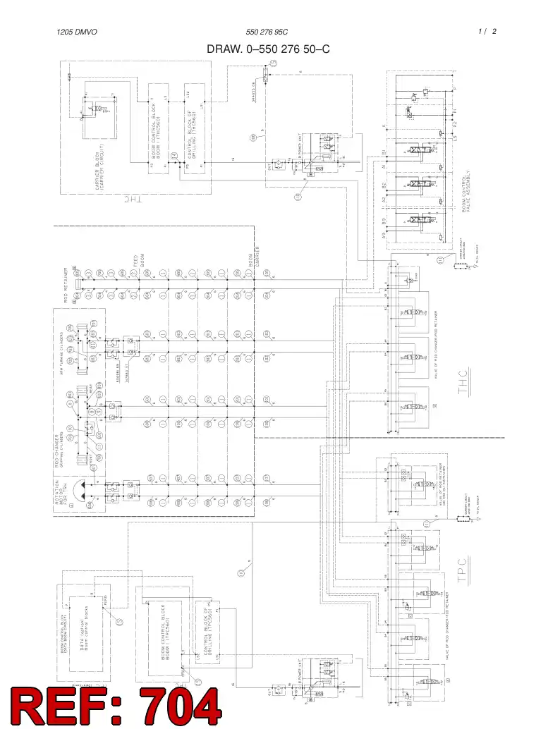 59192141 591 921 41 HYDRAULIC HOSE ASSEMBLY - Sandvik Technical Drawing