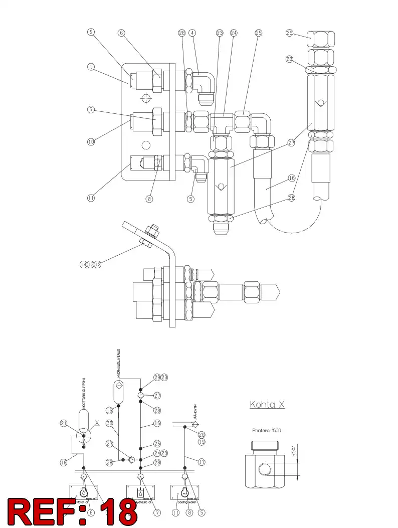 59193012 591 930 12 HOSE ASSY - Sandvik Technical Drawing