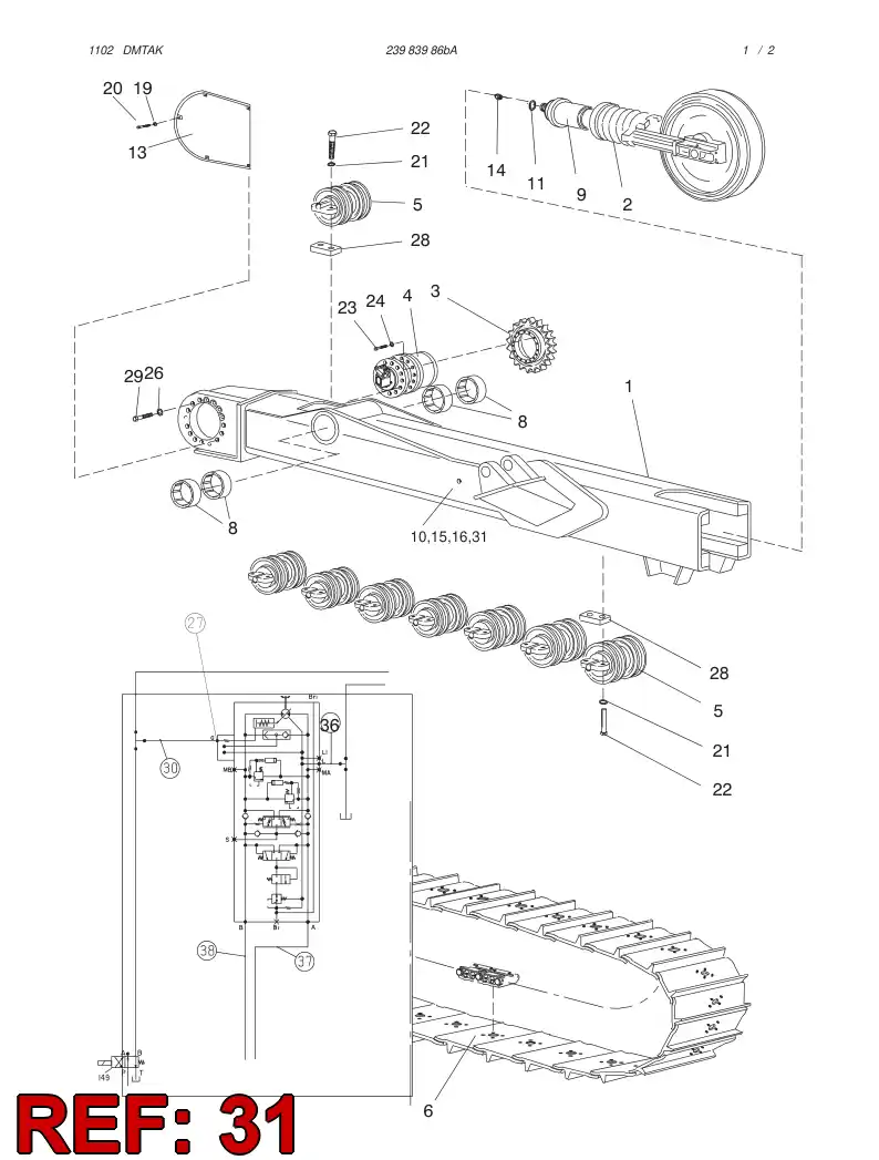 59193311 591 933 11 HOSE ASSY - Sandvik Technical Drawing