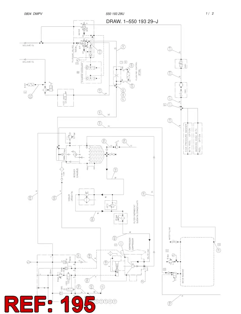 59193870 591 938 70 HYDR.HOSE ASSY - Sandvik Technical Drawing