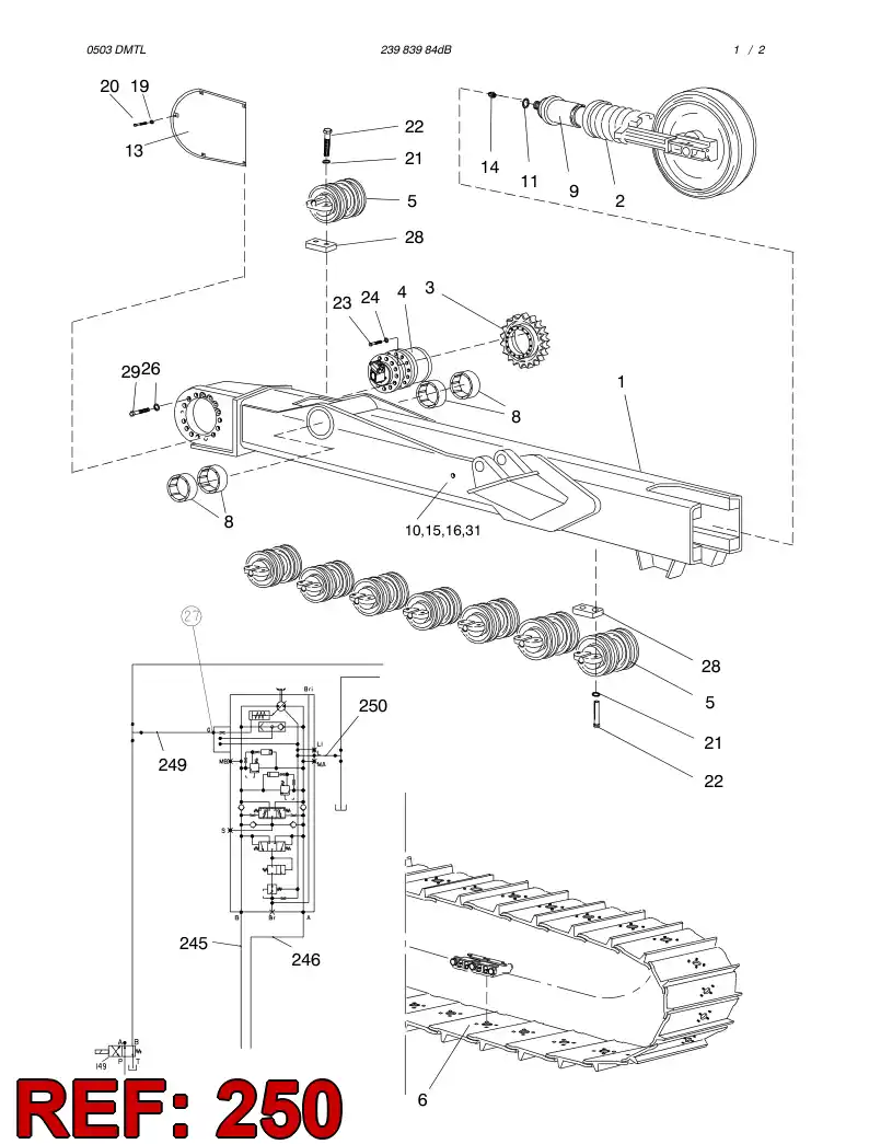 59194546 591 945 46 HOSE ASSY - Sandvik Technical Drawing