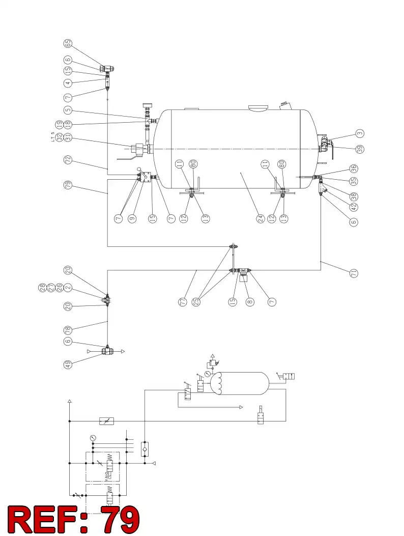 59194585 591 945 85 HOSE ASSY - Sandvik Technical Drawing