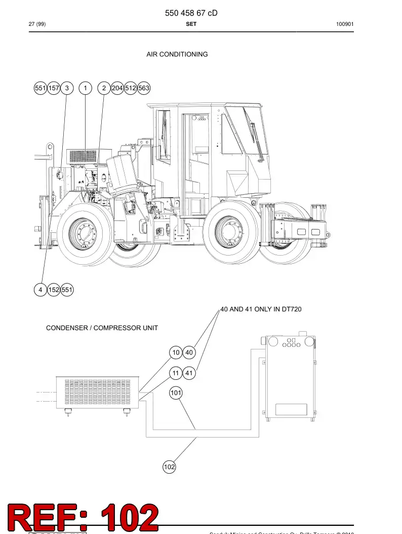59194637c 591 946 37c REFRIGERATION HOSE ASSEMBLY - Sandvik Technical Drawing