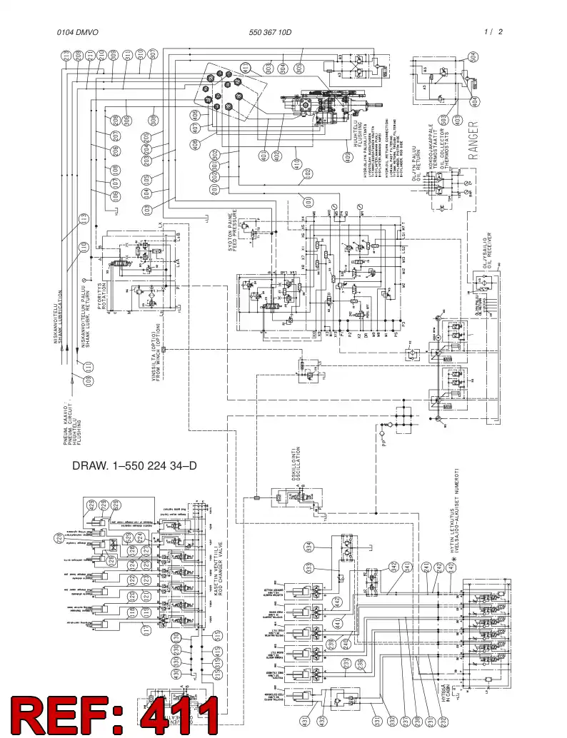 59195079 591 950 79 HOSE ASSY - Sandvik Technical Drawing