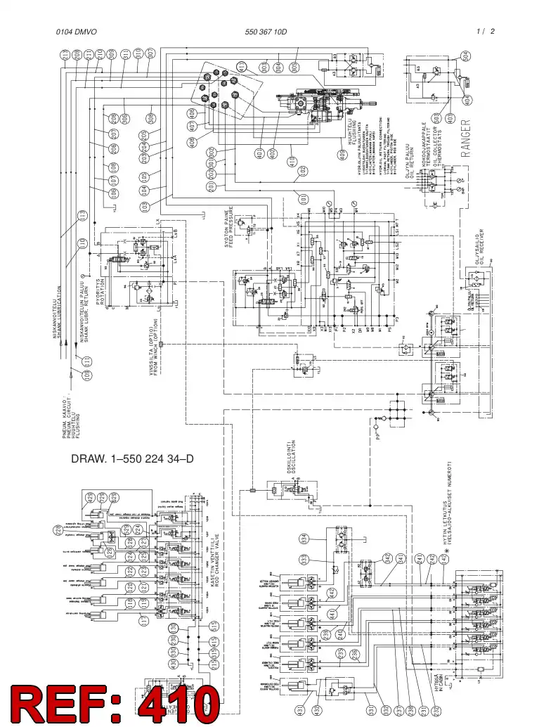 59195092 591 950 92 HOSE ASSY - Sandvik Technical Drawing