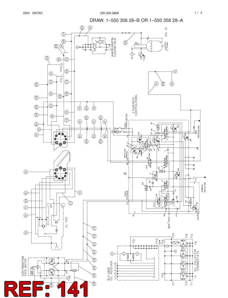 59195183 591 951 83 HOSE ASSY - Sandvik Technical Drawing