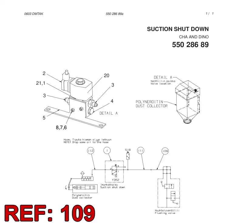 59195378 591 953 78 HOSE ASSY - Sandvik Technical Drawing